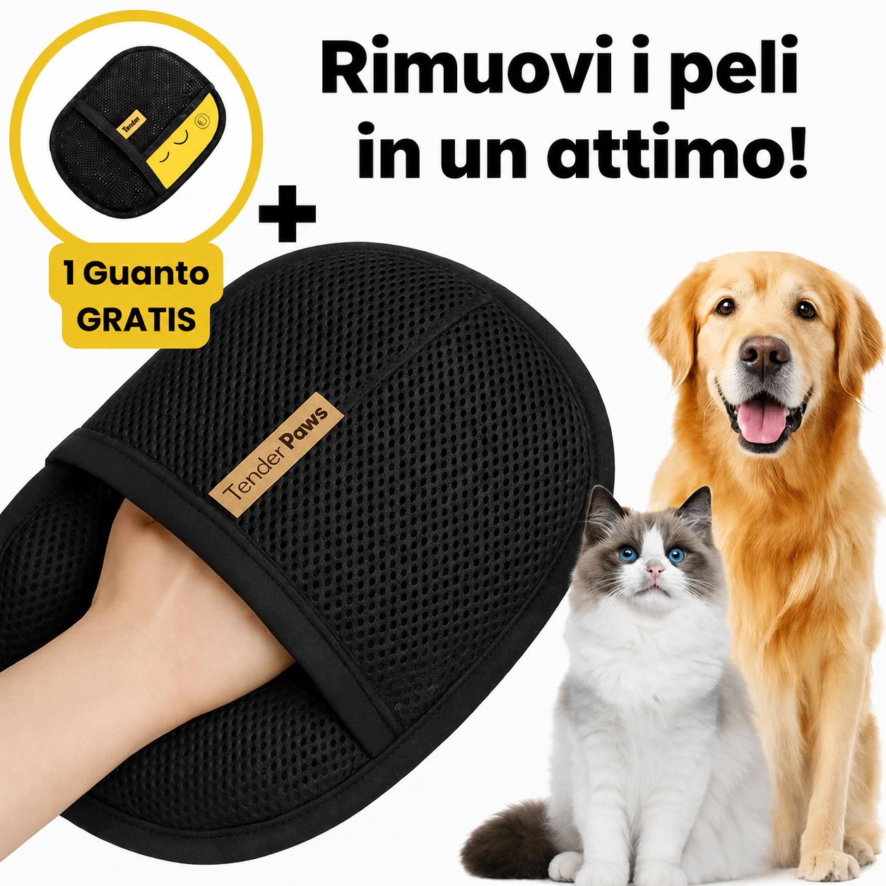Guanto elettrostatico rimuovi peli