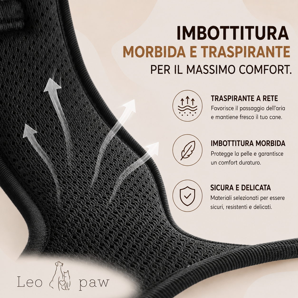 Leo Paw™ - Pettorina confort anti tiro -