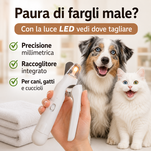 Taglia unghie led con lima elettrica