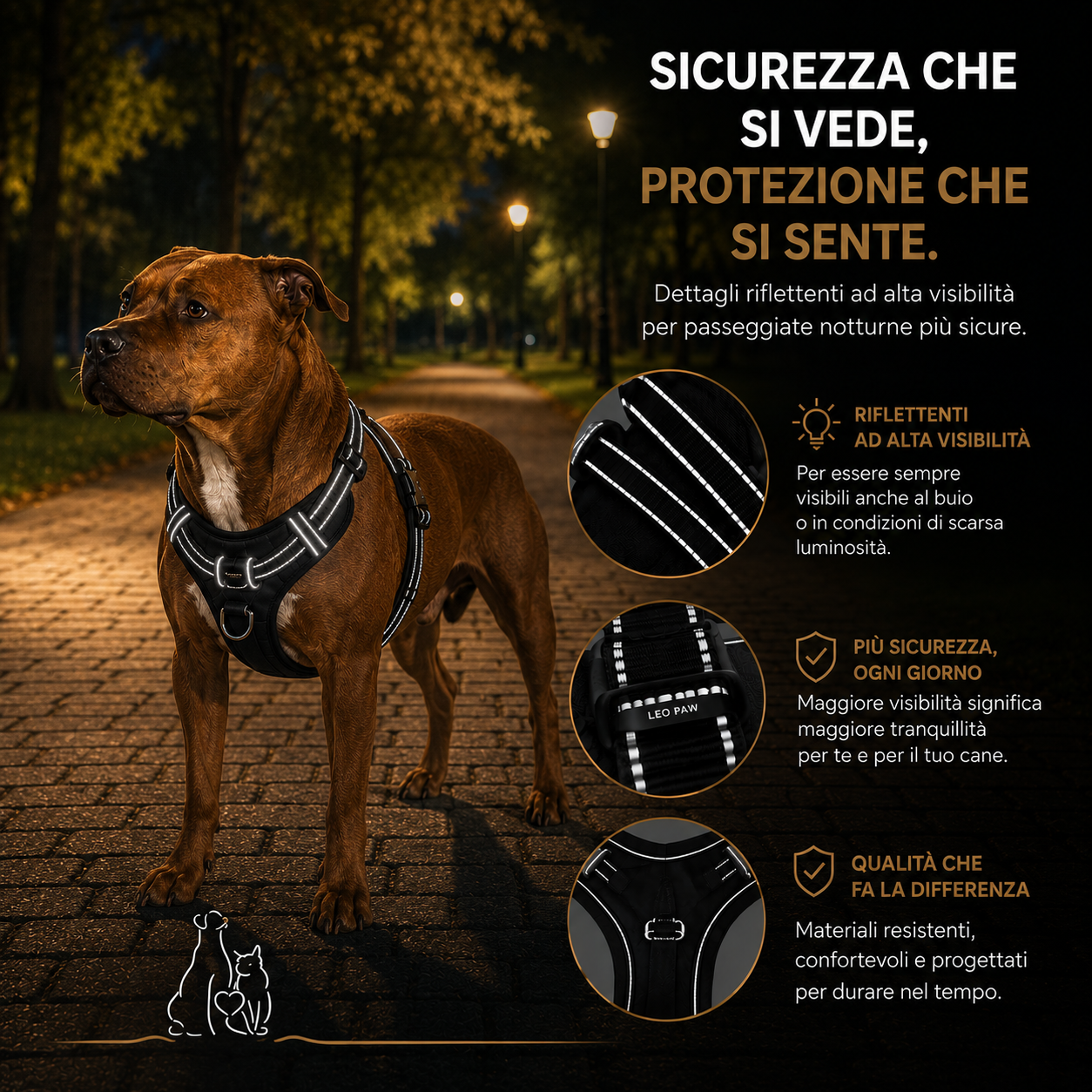 Leo Paw™ - Pettorina confort anti tiro -